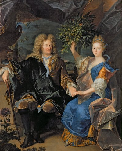 Comte Jan-Andrezj Morszstyn (1619-93) et sa fille, Isabelle Morszstyn-Czartoryski, duchesse de Klevan, 1693 - Hyacinthe Francois Rigaud